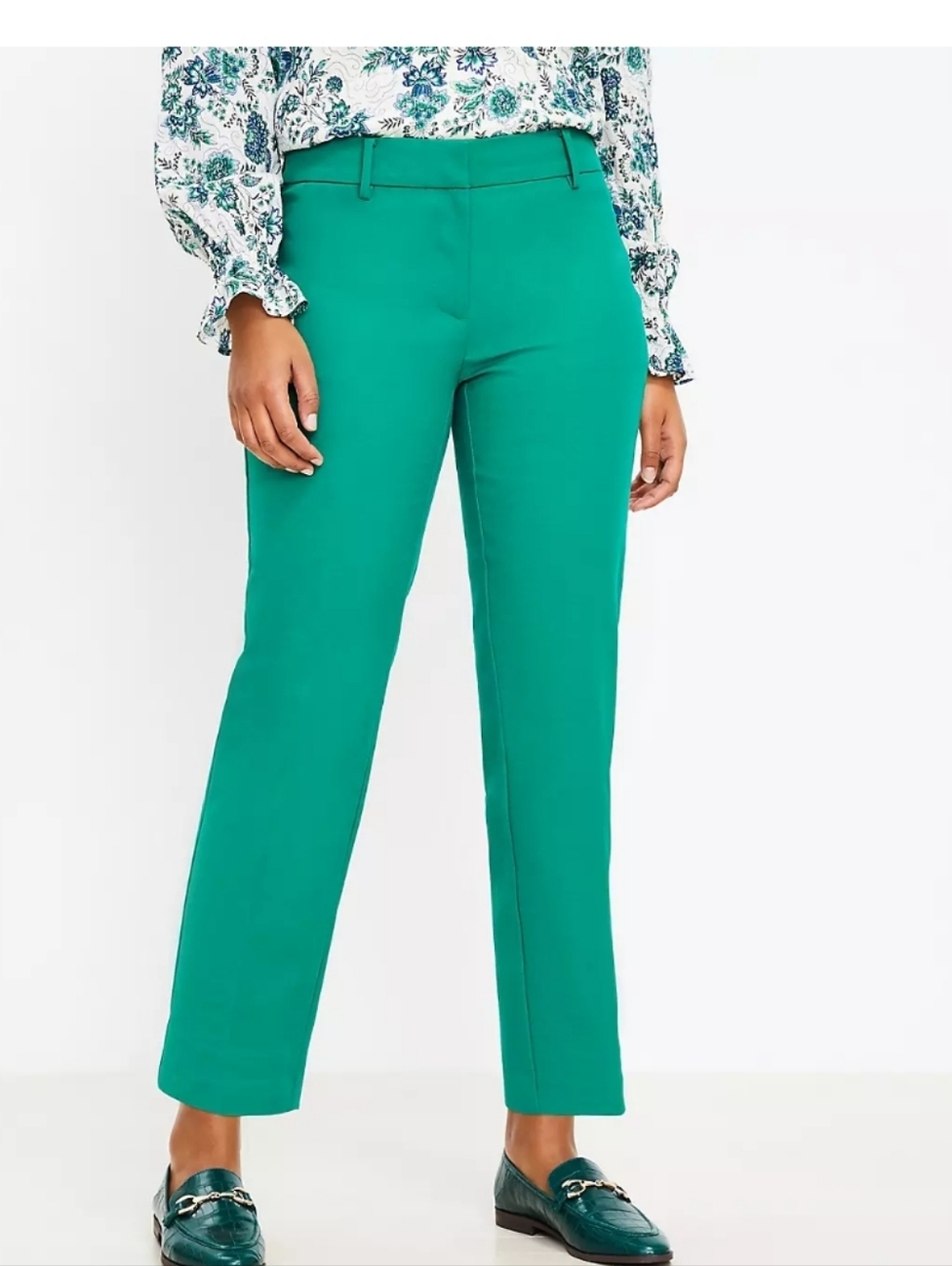 Loft Rivieria Slim Pant Green
